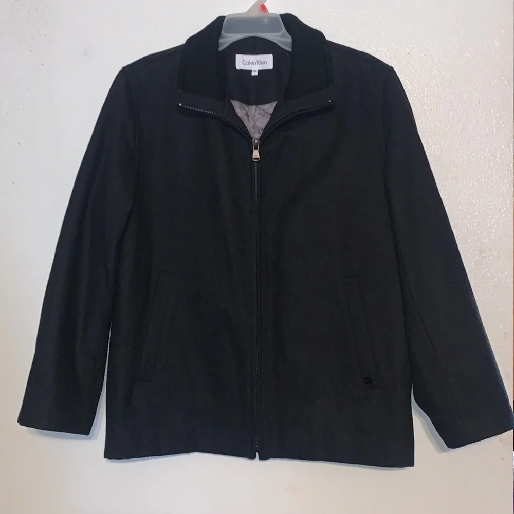 Mens Calvin Klein Wool Blend Pea Coat